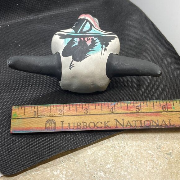 Hand Painted Southwestern Bull Skull Wall Art – Native Style – Set of 2 - Picture 10 of 11